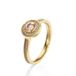 Pierścionek z morganitem i brylantami AJPZ_109 Pierścionek z morganitem i brylantami AJPZ_109